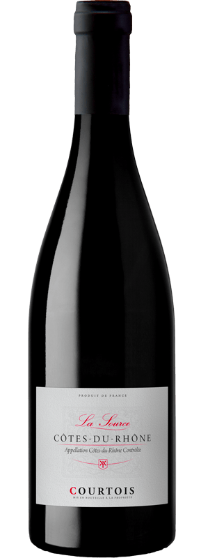 source rouge vignoble courtois bouteille